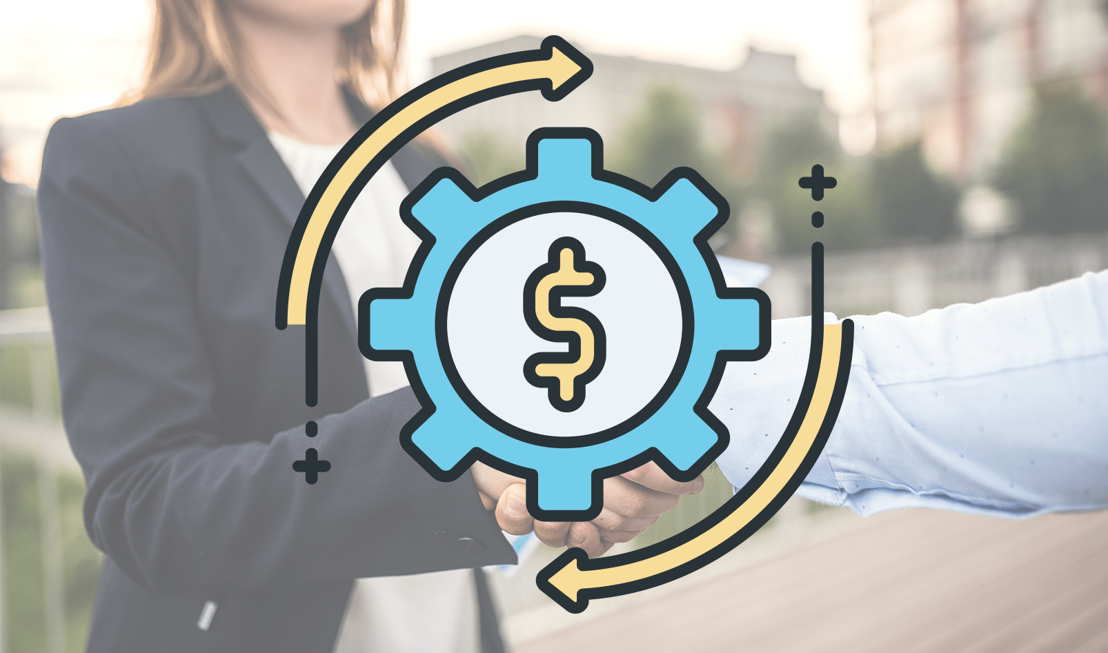 Woman and man shaking hands, an't close consistently problem that RevvSpark solves